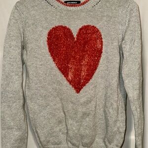 REVOLVE•525 America•chenille heart sweater knit pullover•X-Small•Cotton Blend